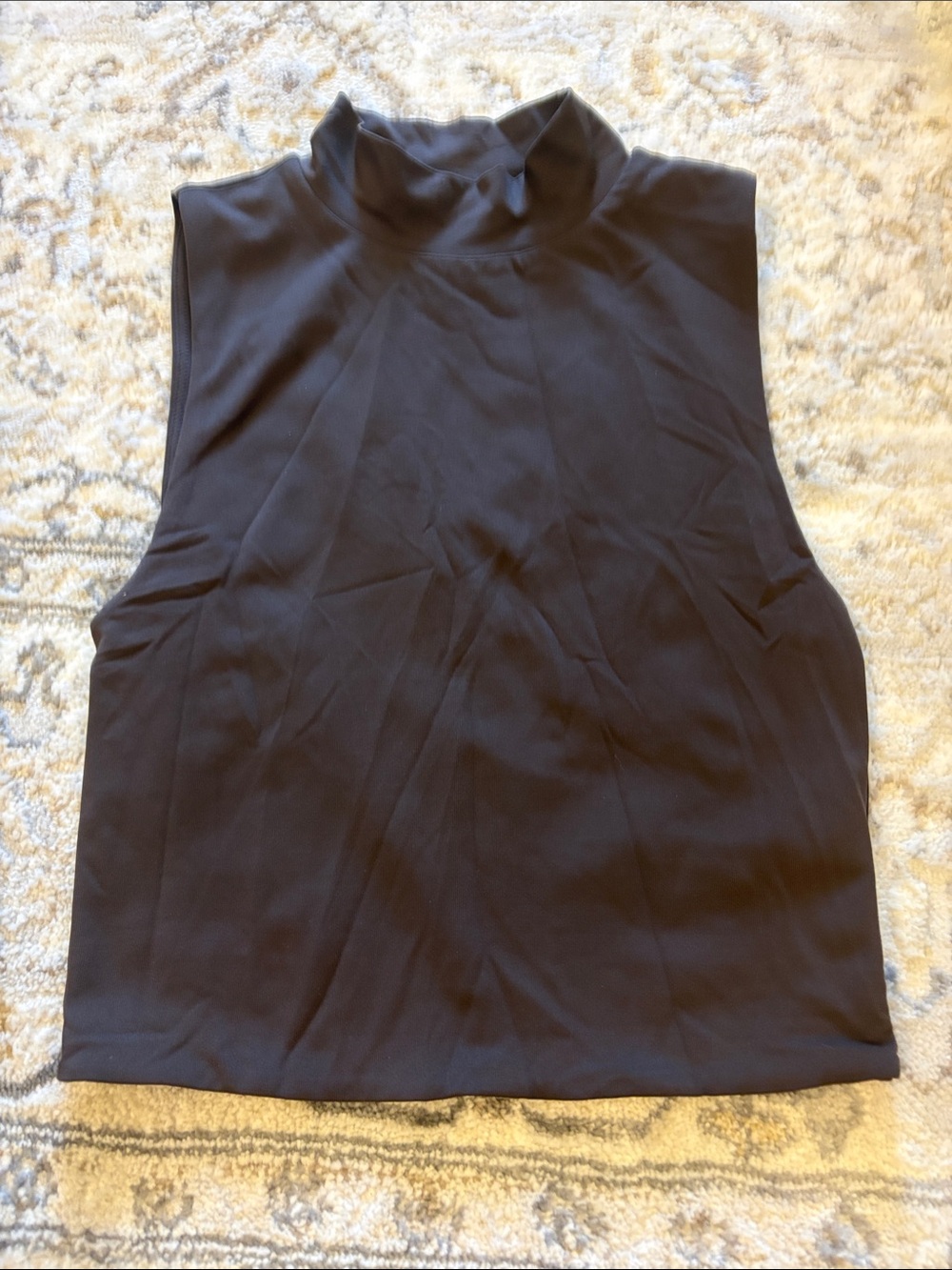 Aritzia Sleeveless Mock Neck Tank -  Brown Size Small